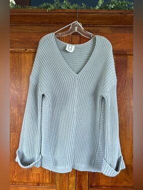 PPLA V-Neck Rib Knit Sweater